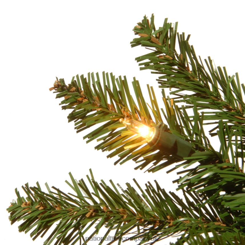 Trees | National Tree Company Artificial Pre-Lit Slim Christmas Tree Green Kingswood Fir White Lights Includes Stand 75 Feet F2L4F35